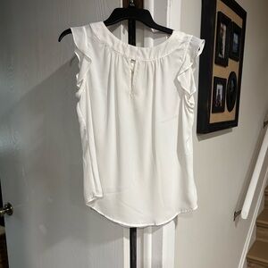 New York & Company White  very CUTE Blouse